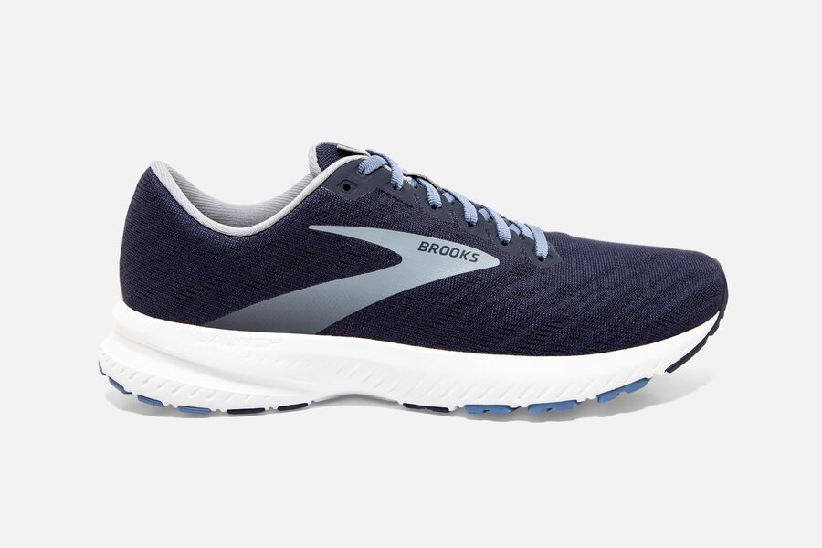 Zapatillas Running Brooks Launch 7 Hombre Azul Marino/Gris/Blancas España XSKM27936